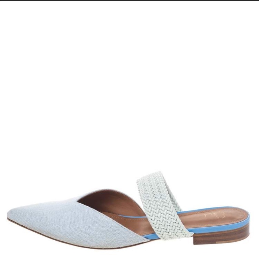 Malone Souliers Grey Canvas Maisie Flats (8.5/9)